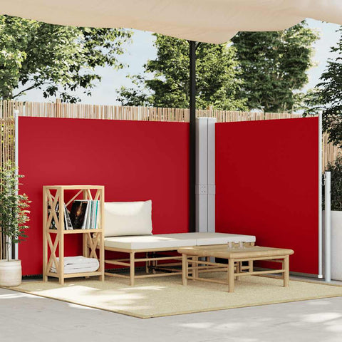 Tenda da Sole Laterale Retrattile Rossa 140x600 cm