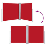 Tenda da Sole Laterale Retrattile Rossa 120x1000 cm