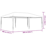 Gazebo Professionale 4x6 m Antracite 90 g/m