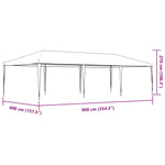 Gazebo Professionale 4x9 m Antracite 90 g/m