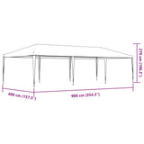 Gazebo Professionale 4x9 m Antracite 90 g/m