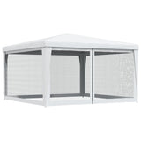 Tendone per Feste con 4 Pareti in Rete 4x4 m Bianco