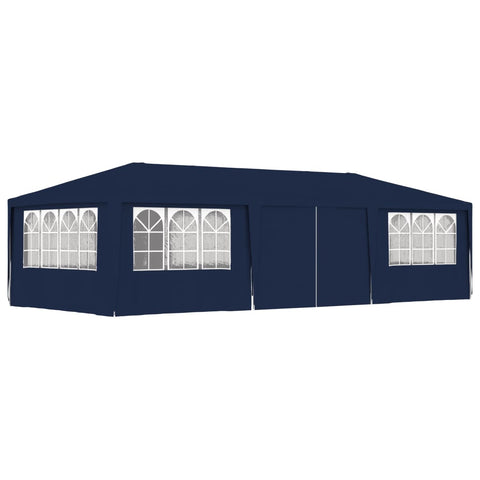 Gazebo Professionale con Pareti 4x9 m Blu 90 g/m