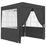 Gazebo Professionale con Pareti 2,5x2,5 m Antracite 90 g/m