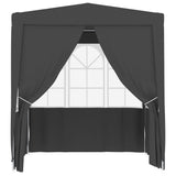 Gazebo Professionale con Pareti 2,5x2,5 m Antracite 90 g/m