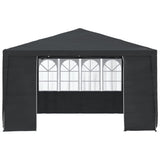 Gazebo Professionale con Pareti 4x4 m Antracite 90 g/m