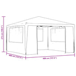 Gazebo Professionale con Pareti 4x4 m Antracite 90 g/m