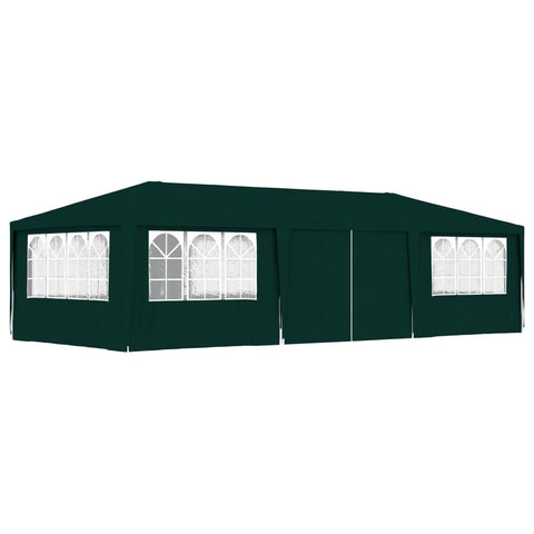 Gazebo Professionale con Pareti 4x9 m Verde 90 g/m