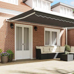 Tenda da Sole Bianco 5 x 3 m Metallo