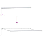 Tenda da Sole Bianco 5 x 3 m Metallo