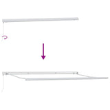 Tenda da Sole Bianco 5 x 3 m Metallo