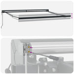 Tenda da Sole Antracite 3 x 2,5 m Metallo