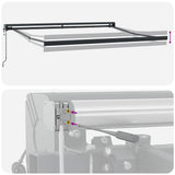 Tenda da Sole Antracite 3 x 2,5 m Metallo