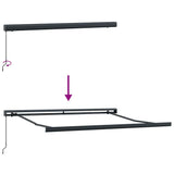 Tenda da Sole Antracite 3,5 x 2,5 m Metallo