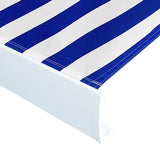 Tendone Parasole in Tela Blu e Bianco 450x300 cm