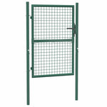 Cancello per Recinzione in Acciaio 100x125 cm Verde