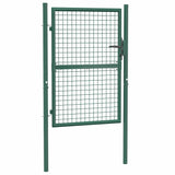 Cancello per Recinzione in Acciaio 100x125 cm Verde