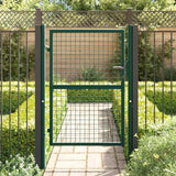 Cancello per Recinzione in Acciaio 100x125 cm Verde