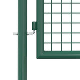 Cancello per Recinzione in Acciaio 100x125 cm Verde
