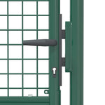 Cancello per Recinzione in Acciaio 100x125 cm Verde