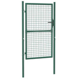 Cancello per Recinzione in Acciaio 100x150 cm Verde