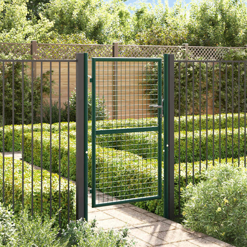 Cancello per Recinzione in Acciaio 100x150 cm Verde