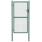 Cancello per Recinzione in Acciaio 100x175 cm Verde