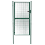 Cancello per Recinzione in Acciaio 100x175 cm Verde