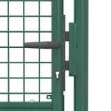 Cancello per Recinzione in Acciaio 100x175 cm Verde