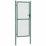 Cancello per Recinzione in Acciaio 100x200 cm Verde