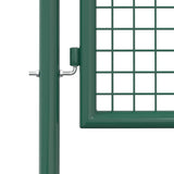 Cancello per Recinzione in Acciaio 100x200 cm Verde