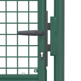 Cancello per Recinzione in Acciaio 100x200 cm Verde