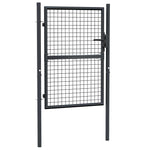 Cancello da Giardino in Acciaio Zincato 100x175 cm Grigio