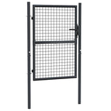 Cancello da Giardino in Acciaio Zincato 100x175 cm Grigio