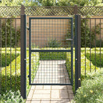 Cancello da Giardino in Acciaio Zincato 100x175 cm Grigio
