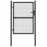 Cancello da Giardino in Acciaio Zincato 100x175 cm Grigio