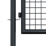 Cancello da Giardino in Acciaio Zincato 100x175 cm Grigio