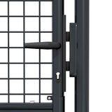Cancello da Giardino in Acciaio Zincato 100x175 cm Grigio