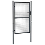 Cancello da giardino in rete di acciaio zincato 100x150 cm grigio