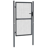 Cancello da giardino in rete di acciaio zincato 100x150 cm grigio