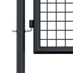 Cancello da giardino in rete di acciaio zincato 100x150 cm grigio