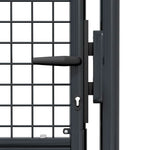 Cancello da giardino in rete di acciaio zincato 100x150 cm grigio