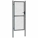 Cancello da giardino in rete di acciaio zincato 100x200 cm grigio