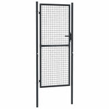 Cancello da giardino in rete di acciaio zincato 100x200 cm grigio