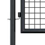 Cancello da giardino in rete di acciaio zincato 100x200 cm grigio