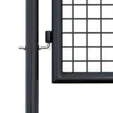 Cancello da giardino in rete di acciaio zincato 100x200 cm grigio