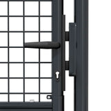 Cancello da giardino in rete di acciaio zincato 100x200 cm grigio