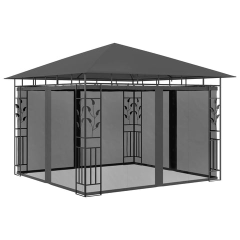 Gazebo con Zanzariera 3x3x2,73 m Antracite 180 g/m