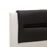 Struttura del letto Bianco e Nero 120 x 200 cm Pelle Sintetica