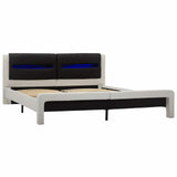 Struttura del letto Bianco e Nero 120 x 200 cm Pelle Sintetica